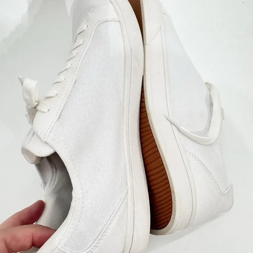 Kizik Irvine Hands-Free Slip-On Sneakers Men's 8.5 / Women's 10 White Canvas